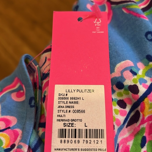 Lilly Pulitzer Girls Jena Dress in Multi Mermaid Grotto Sizes Large & XL NWT - Picture 7 of 10